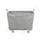 Steele Canvas Basket 8 BU Permanent Truck Blue Vinyl w/Grey Vinyl - 4in Casters 928VBLUVGRYW4 - alternate 4